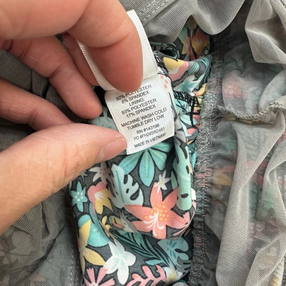 Chubbies Swim Trunks Mens Small Black Tropical Toucan Floral Summer Vacation